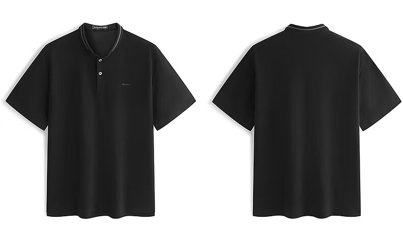 Peacebird [Cooling] Henry Collar Polo Shirt Men 2026 Summer Black First Batch XL 18