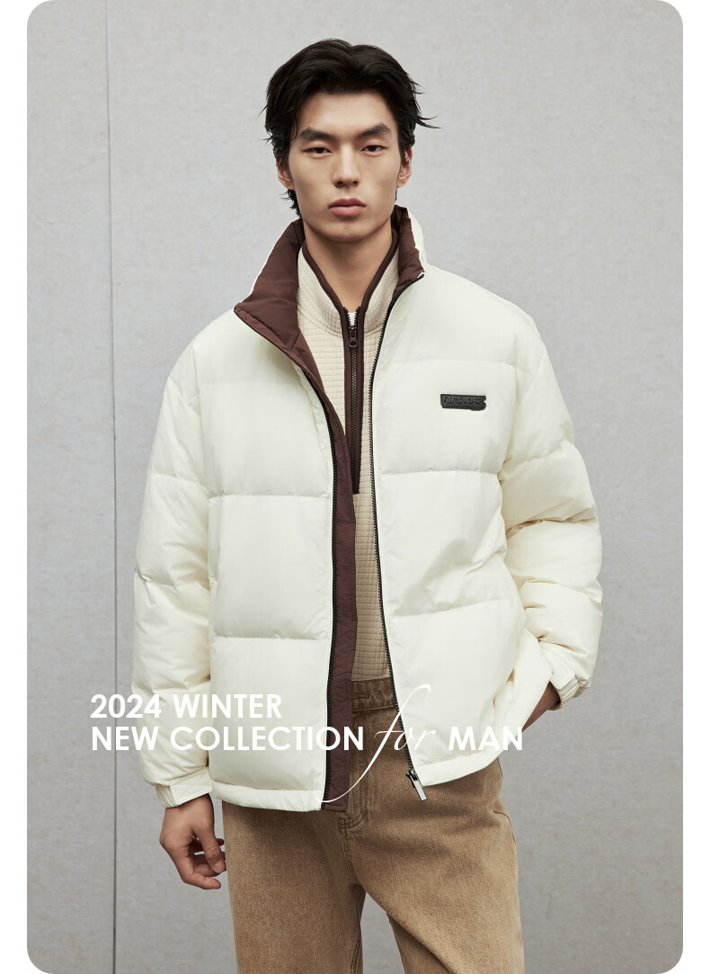 GXG Men's Lightweight down Jacket, Winter 2024 New Arrival, White, Size 180/XL 9