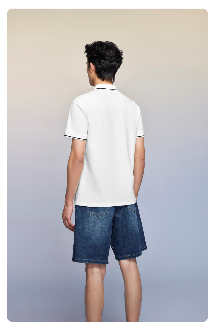 HLA Hailan Home Men's Short Sleeve Polo Shirt 26 Shining Space Series Cooling Short Sleeve Summer Shirt 6