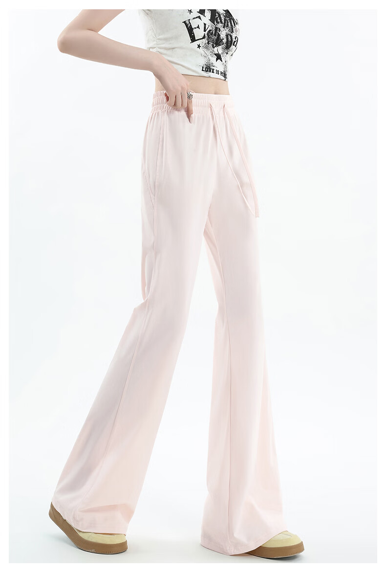 TonLion Women's Cooling Flared Pants Summer 2026 New UPF50+ Ice Silk Outdoor Sports Sun Protection High Waist Yoga Pants 7