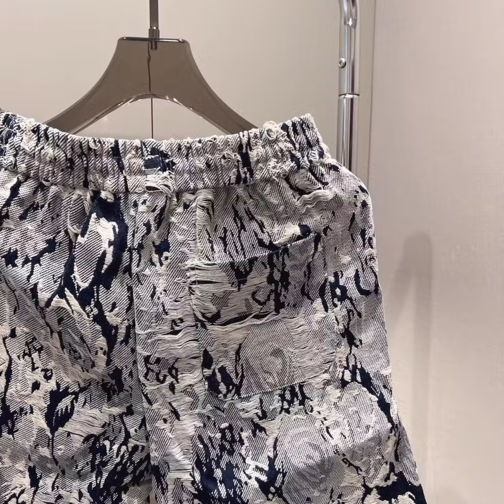 High-end Floral Denim Shorts Men's 2026 Summer Fashion Versatile Loose Blue And White Porcelain Five-point Pants Casual Pants, Color 28_viptrois.com