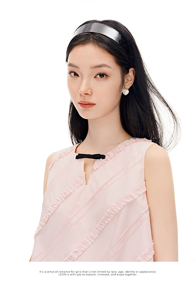 LeTing [Qianjin Skirt] A-Line Sweet Dress Summer New Soft Pink (In Stock) L 15