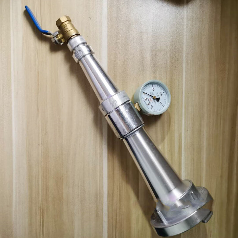 消防测压枪头带压力表直流水枪仪ky65消火栓试水检测装置 ky65加厚 大
