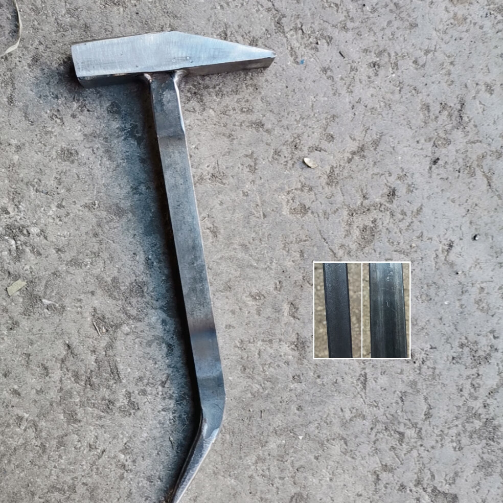 铝模锤子特制防滑鱼棱铝模锤子小锤子鸭嘴铝模锤钳工锤 500g锤头*鱼鳞