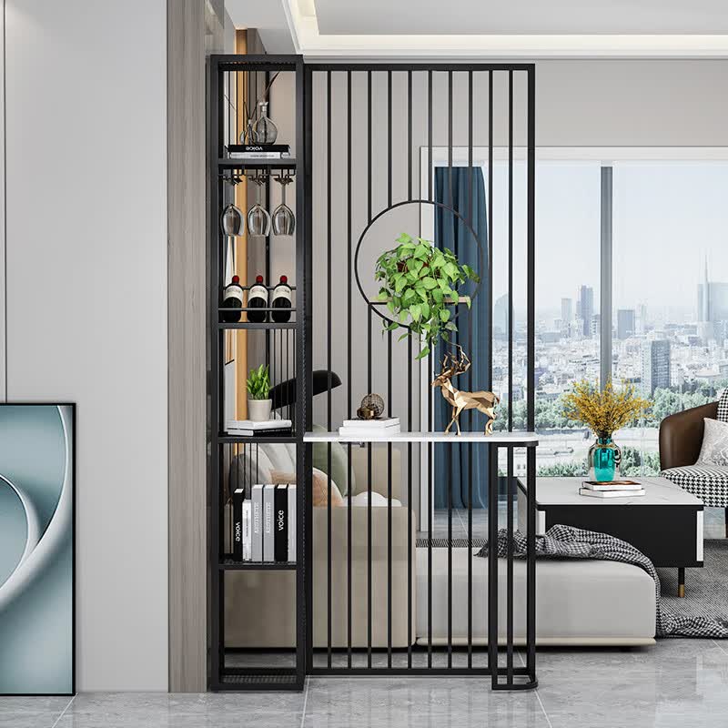 吉梵棠 现代简约轻奢铁艺落地隔断家用客厅屏风装饰创意洗漱台定制