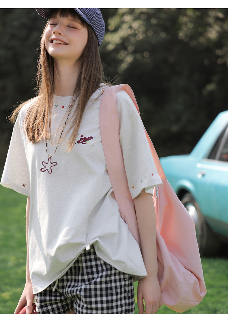 TonLion 2026 Summer New Women's Short Sleeve T-Shirt Unique Stylish Loose Fit Petite Korean Chic Early Spring Top 9