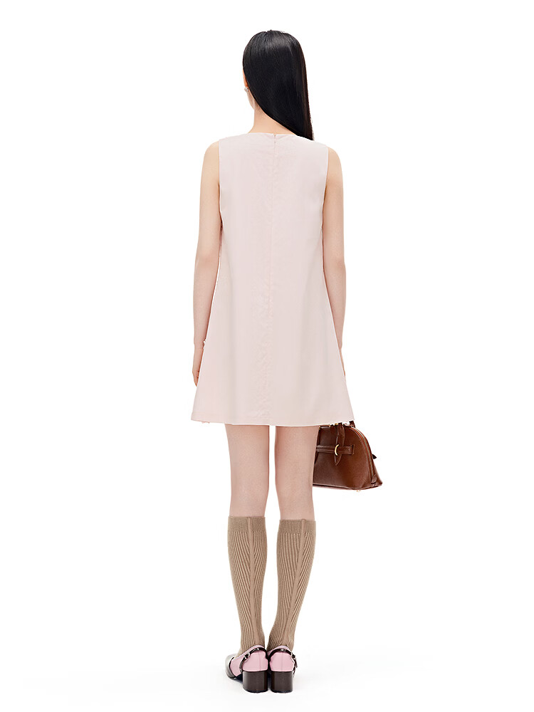 LeTing [Qianjin Skirt] A-Line Sweet Dress Summer New Soft Pink (In Stock) L 18