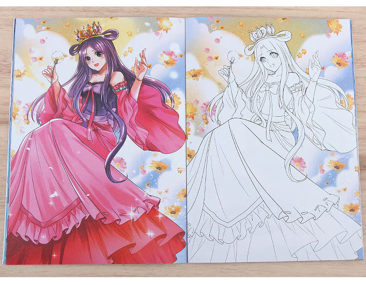 迪士尼(disney)叶罗丽涂色画画本女孩绘画册动漫冰公主涂鸦卡通儿童填