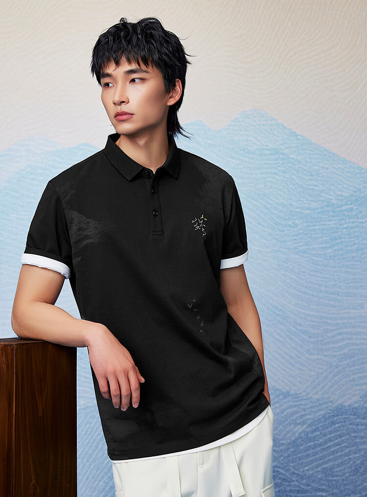 HLA Heilan Home Men's Short Sleeve Polo 26 Summer Mountain Series Cooling Short Sleeve Shirt 6