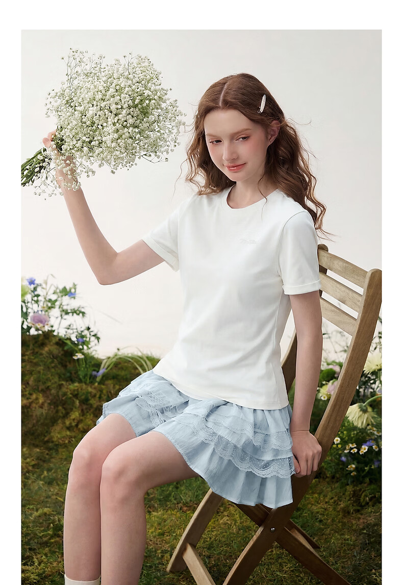 TonLion 2026 New Summer Women's Short Sleeve T-Shirt Unique Design Loose Fit Top Summer Outfit 13