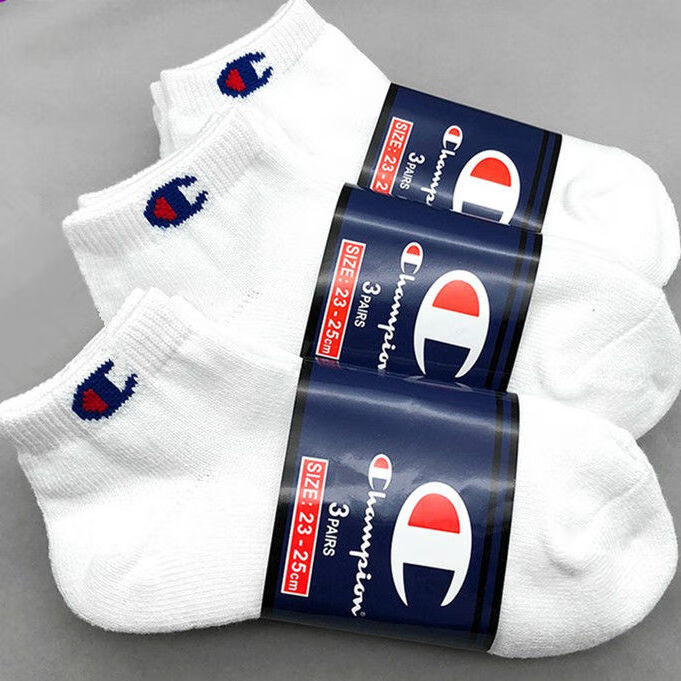 champion冠军潮牌champiom袜子夏季薄款纯棉加厚毛巾底船袜短款男女