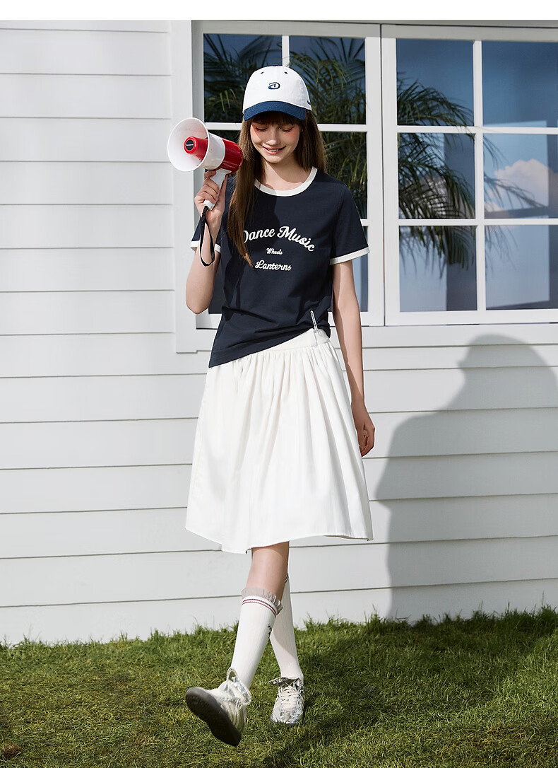 TonLion 2026 Summer New Women's Short Sleeve T-Shirt American Casual Fashion Loose Trendy Half Sleeve Top 7
