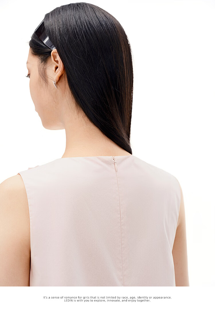 LeTing [Qianjin Skirt] A-Line Sweet Dress Summer New Soft Pink (In Stock) L 16
