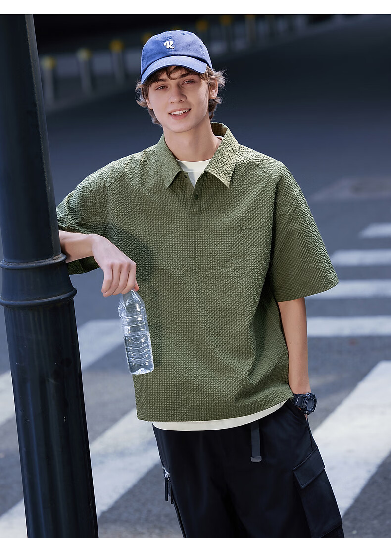 TonLion Men's Short Sleeve Polo Shirt 2026 Summer New Lapel Loose Fit Stylish High-End Trendy Top 10