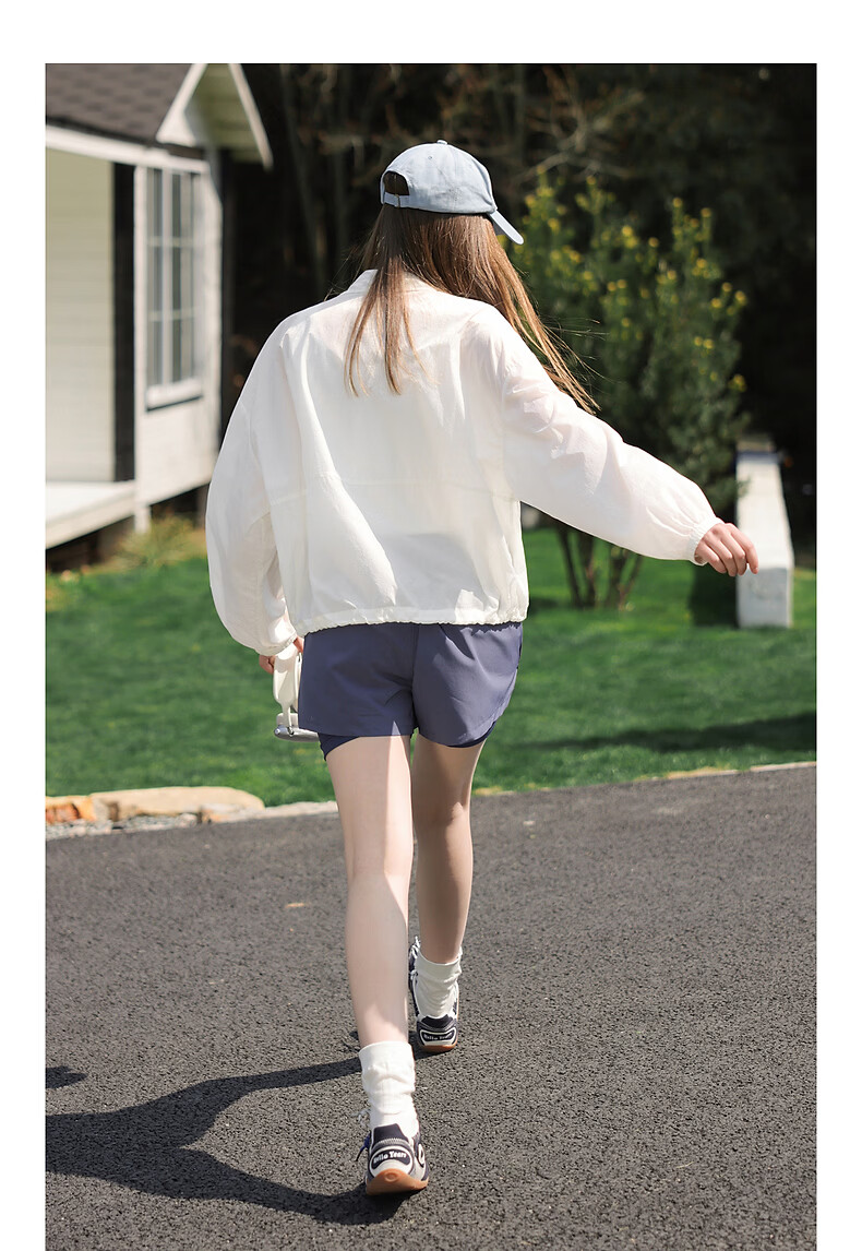 TonLion 2026 New Summer Women's Short Sun Protection Jacket Stylish Petite White Premium Top 8