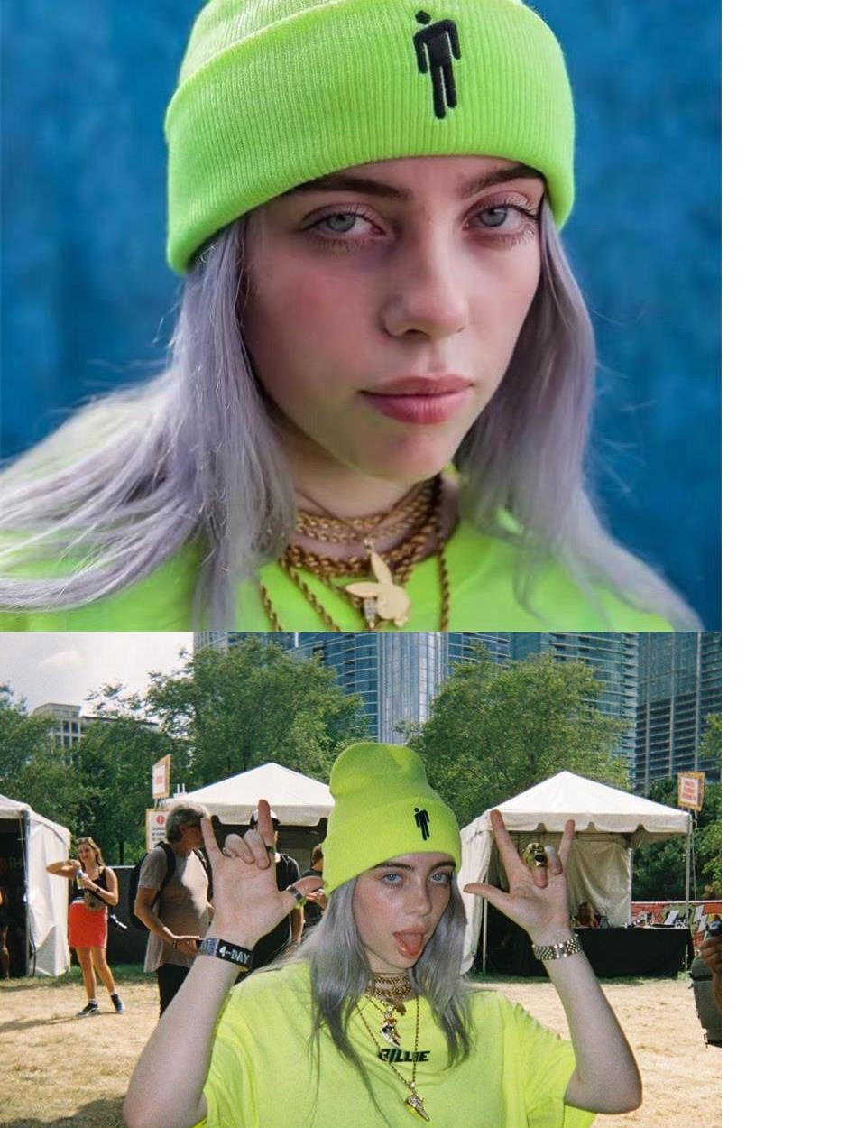 billieeilish碧梨毛线帽帽子女百搭学生欧美嘻哈帽保暖针织帽冷帽