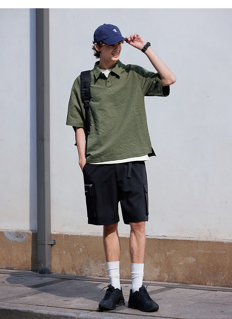 TonLion Men's Short Sleeve Polo Shirt 2026 Summer New Lapel Loose Fit Stylish High-End Trendy Top 11