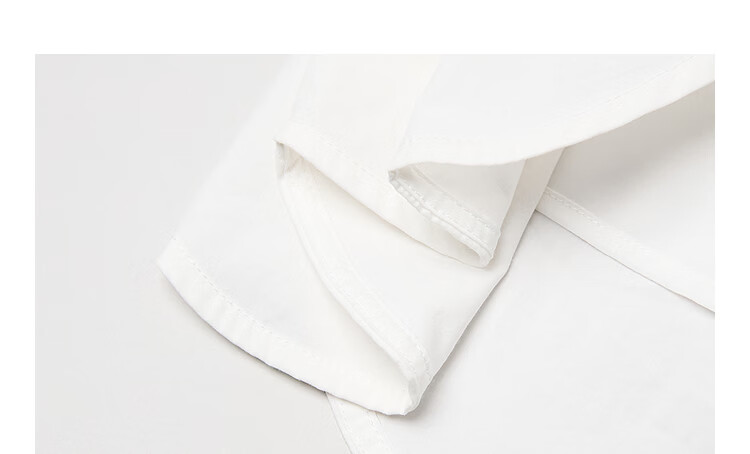 INMAN 100% Xinjiang Cotton Hollow Splicing Puff Sleeve Shirt Summer 2026 New Pullover White L 10