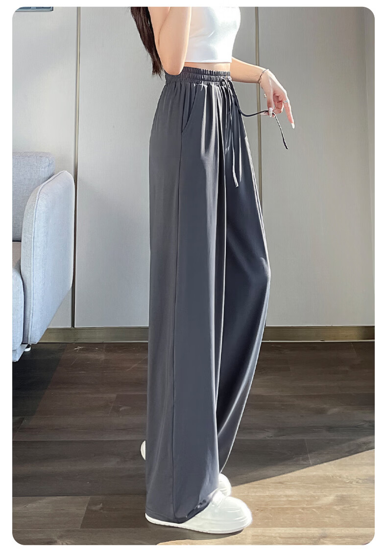 Baleno S&K UPF50+ Women's Sunscreen Pants 2026 Summer New Ice Cool Breathable High Waist Straight Slim Casual Pants 12