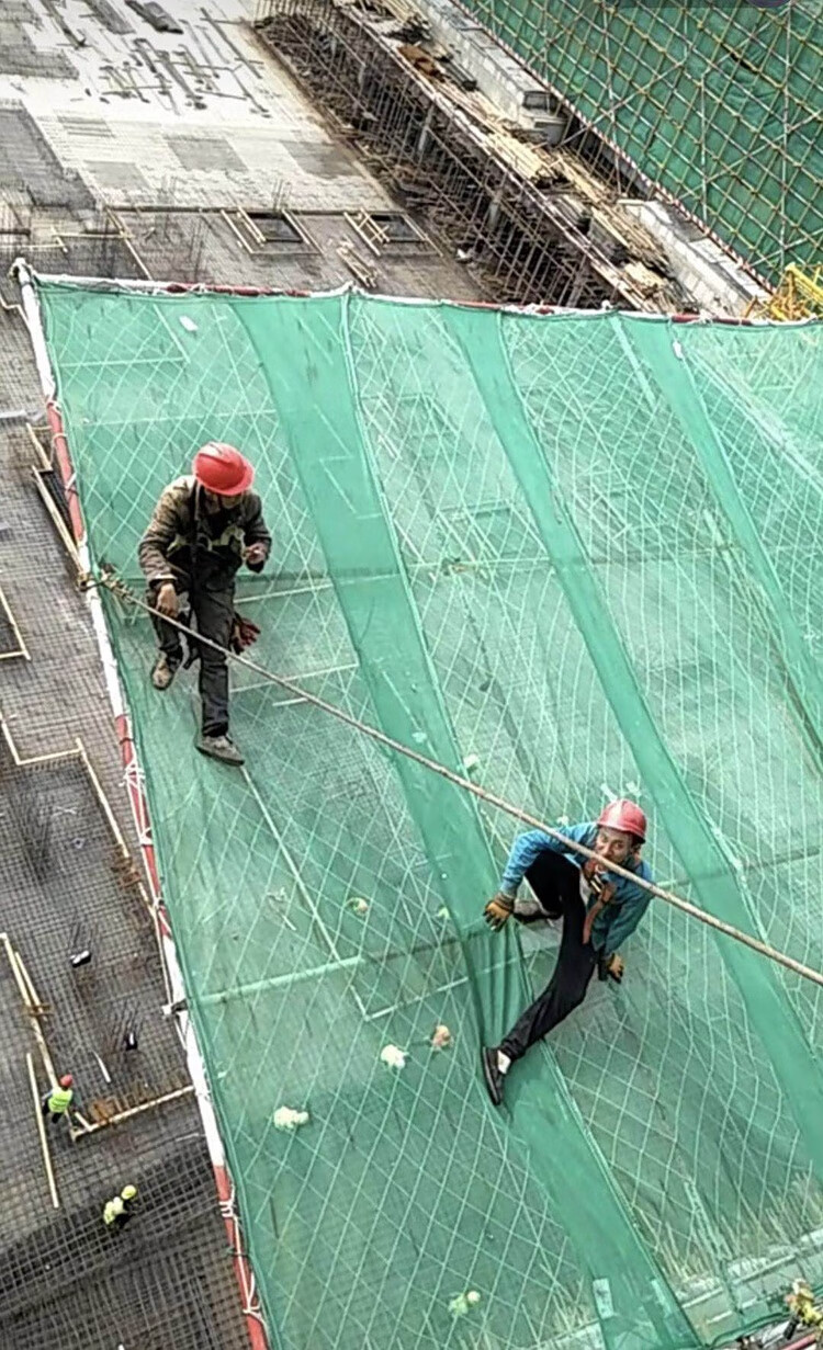 建筑工地平网防护网工程防坠落网尼龙白色网子国标网