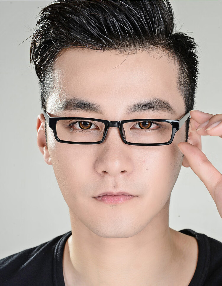 精品好货2019超轻90全框眼镜架黑框小方框个性眼镜框男时尚镜框配161