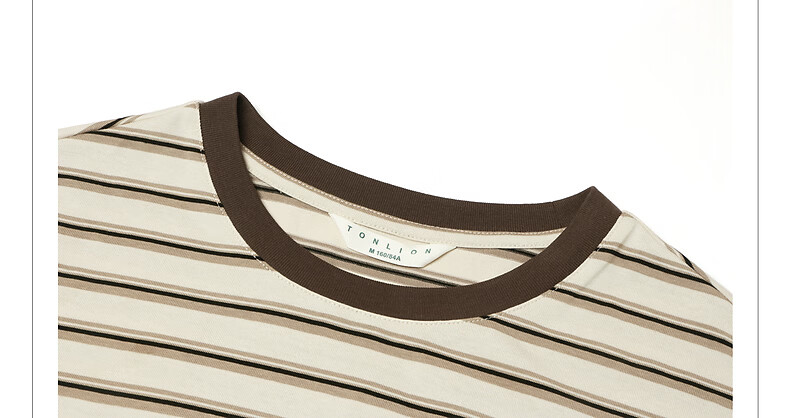 TonLion 2026 Summer New Women's Striped Short Sleeve T-Shirt Loose Casual American College Style Fashionable Top 16
