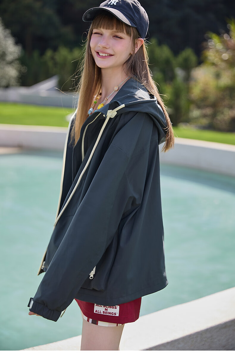 TonLion 2026 Spring New Women's Hooded Short Jacket Japanese Style Loose Design Sports Casual Jacket 8