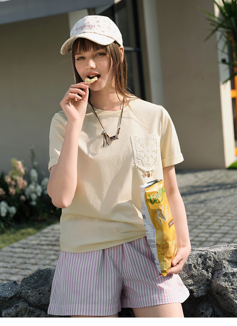 TonLion 2026 Summer New Women's Short Sleeve T-Shirt French Style Unique Design Casual Loose Top 12