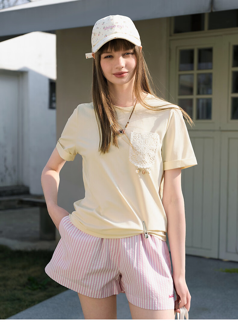 TonLion 2026 Summer New Women's Short Sleeve T-Shirt French Style Unique Design Casual Loose Top 10