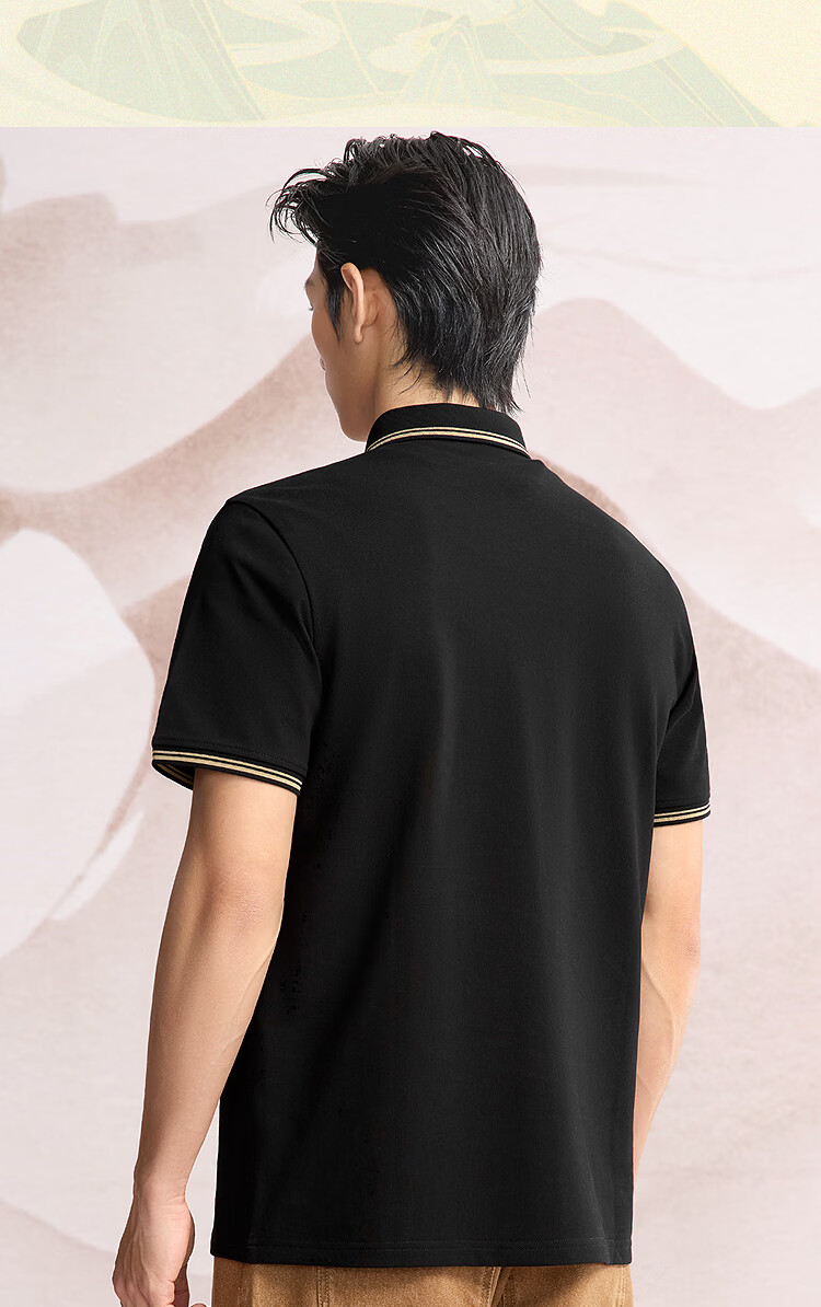 HLA Hailan Home Men's Polo Shirt 2026 New Year Dunhuang Cool Short Sleeve Summer 9