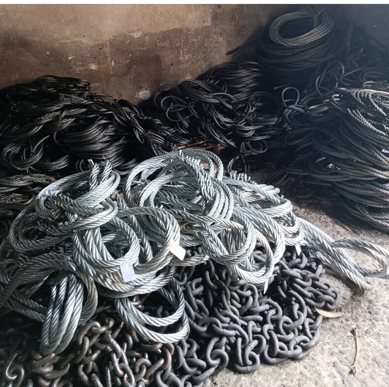 钢丝绳吊具吊索具起重工具手工插编编织编制带吊耳油性双扣钢丝江 32.