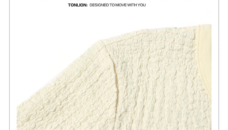TonLion 2026 Summer New Short Sleeve T-Shirt Women Round Neck Textured Waist Slim Top Stylish Petite 18