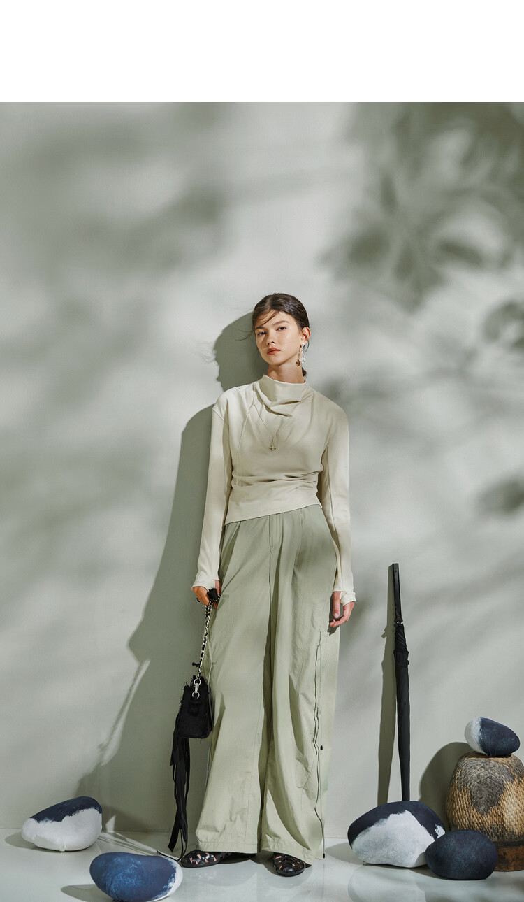 Rizhuo City Light Outdoor Women's 2026 Summer New Sports Drawstring Loose Wide-Leg Sun Protection Casual Pants 20