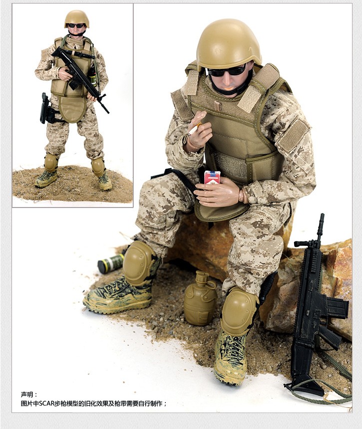 美国大兵玩具兵人模型玩偶海豹突击队带装备特种部队套装1:6大兵 新款