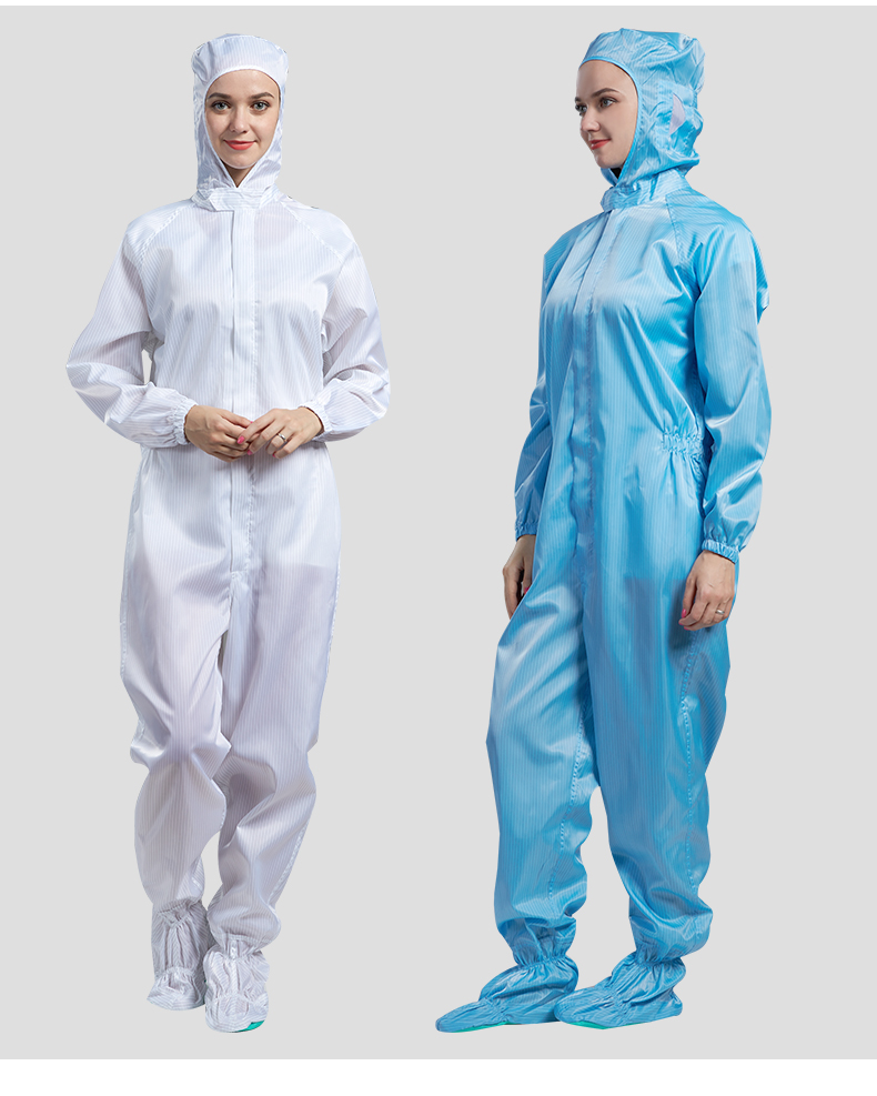 洁净服套装连体加鞋无尘服服全身防尘衣服工作服男女车间净化 粉色(四