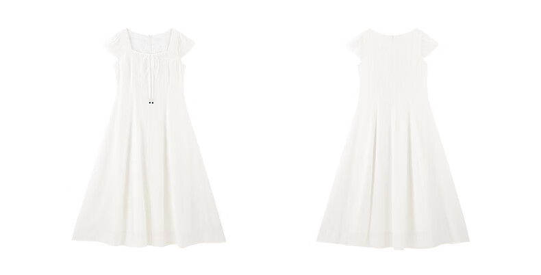 Peacebird Women's Dress Summer Love White Long Dress Slim Fit Waist Office Dress Blue L 13