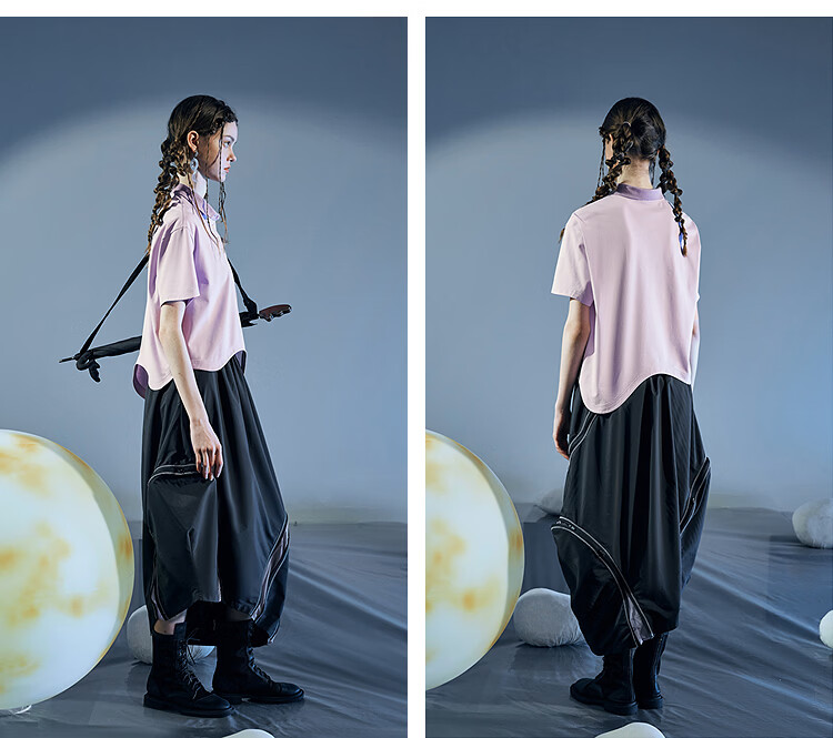 Rizhuo Moon Knit Short Sleeve Summer Polo T-Shirt 2026 New Irregular Hem Cooling Top for Women 12