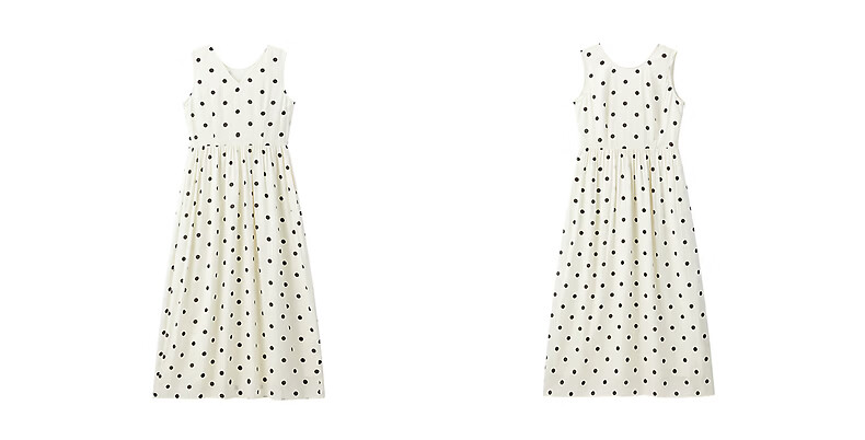 Peacebird Women's Dress [Polka Dot Muse] Long Sleeveless Beach Vacation Dress White L 16