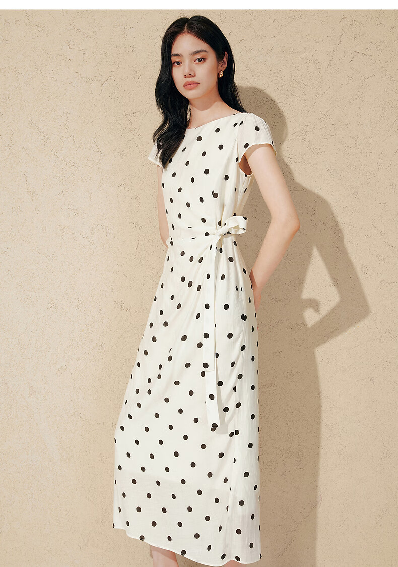 Peacebird Women's Dress [Polka Dot Muse] Long Sleeveless Beach Vacation Dress White L 22