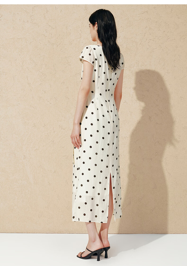 Peacebird Women's Dress [Polka Dot Muse] Long Sleeveless Beach Vacation Dress White L 23