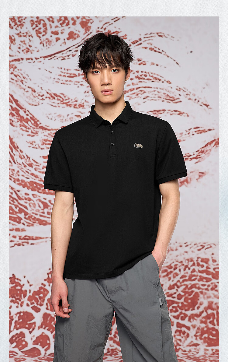 HLA Hailan Home Men's Polo Shirt 26 Chinese Dragon Series Dragon Print Cooling Short Sleeve Summer 10