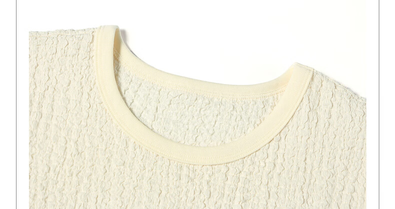 TonLion 2026 Summer New Short Sleeve T-Shirt Women Round Neck Textured Waist Slim Top Stylish Petite 17