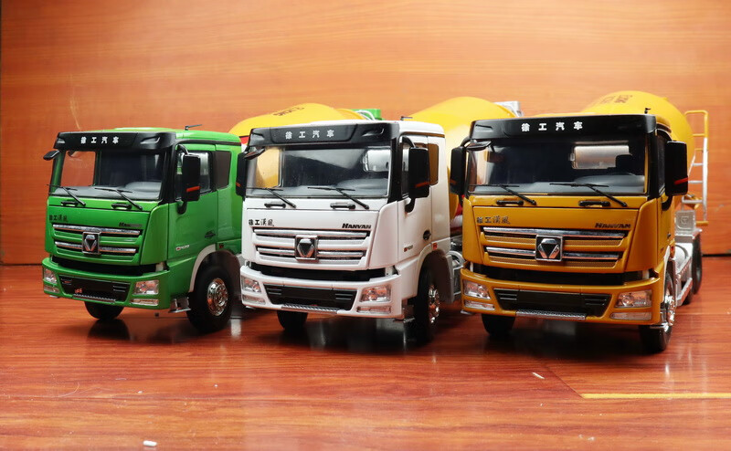 124xcmg徐工汉风搅拌车混凝土运输车水泥卡车模型白绿色无货