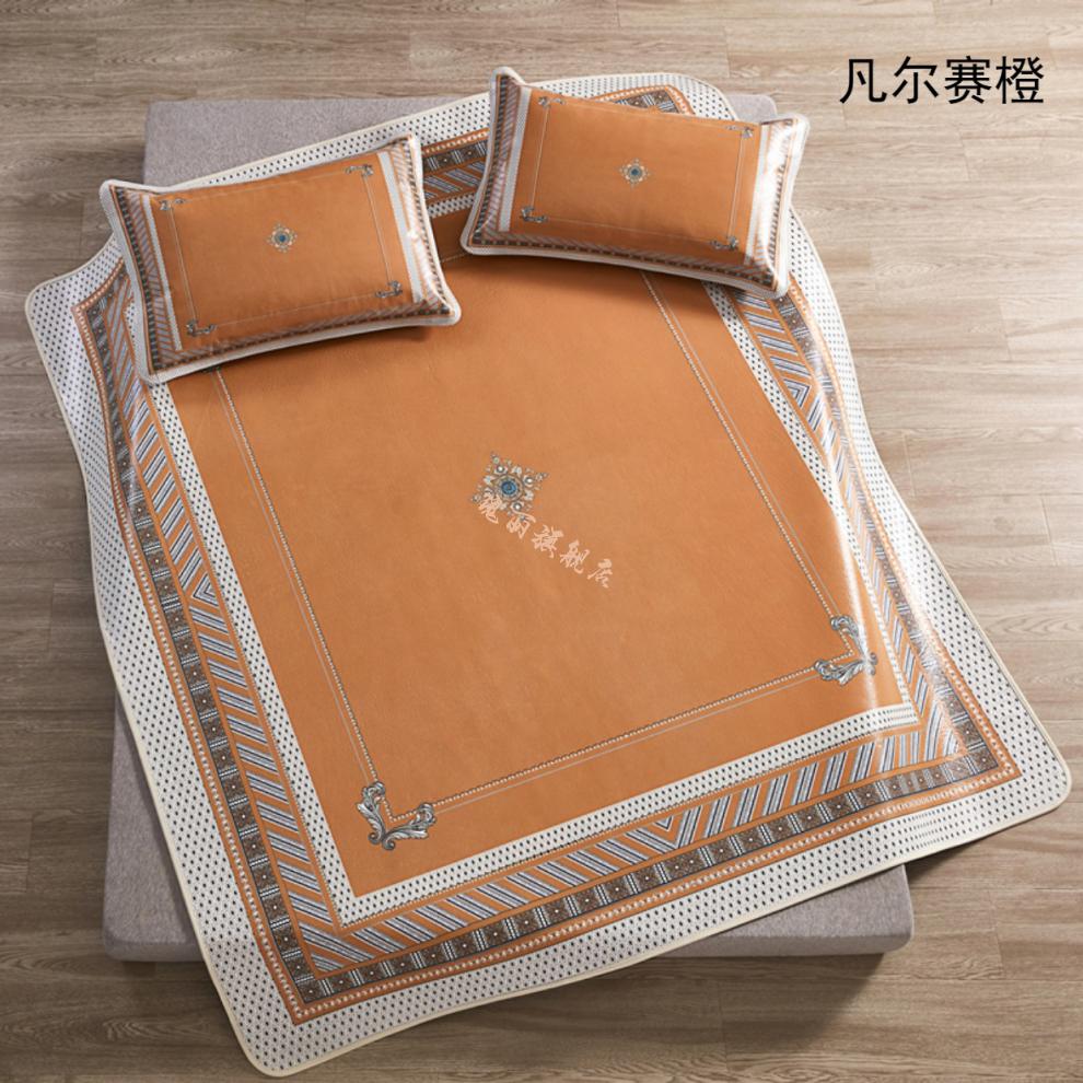 彩绘牛皮凉席高端 金山峡头层水牛皮凉席软席床席真皮床垫头层牛皮