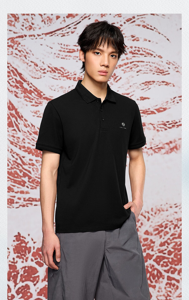 HLA Heilan Home Short Sleeve Polo 26 Chinese Dragon Series Cool and Breathable Men's Summer Short Sleeve Shirt 5