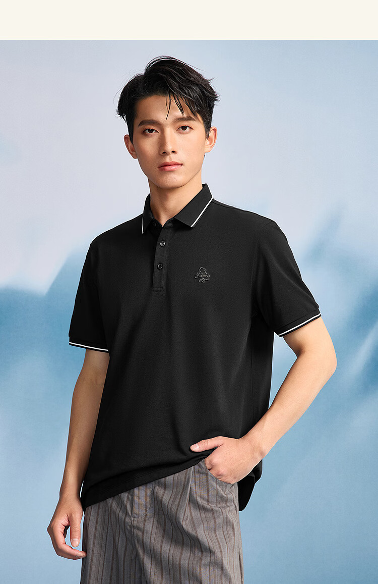 HLA Heilan Home Men's Short Sleeve Polo Shirt 2026 New Year of the Horse Cool and Breathable Summer Short Sleeve 11