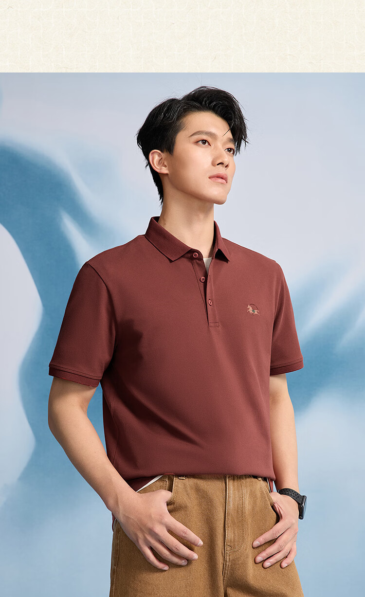 HLA Heilan Home Men's Short Sleeve Polo Shirt 2026 New Year of the Horse Summer Father's Day Gift 8