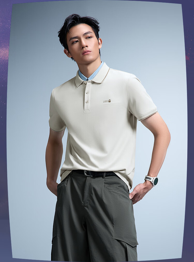 HLAHLA Men's Short Sleeve Polo Shirt 26 Three-Body Collaboration Series Cooling Short Sleeve Summer Father's Day Gift 9