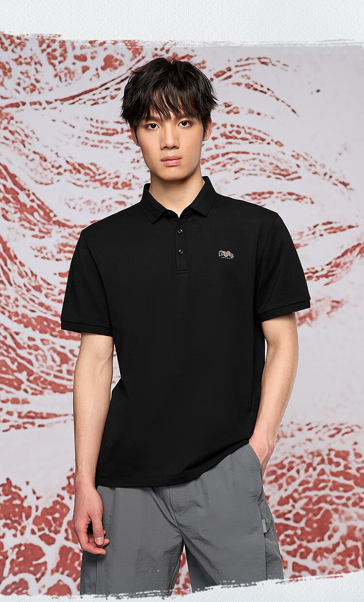 HLA Hailan Home Men's Polo Shirt 26 Chinese Dragon Series Dragon Print Cooling Short Sleeve Summer 3