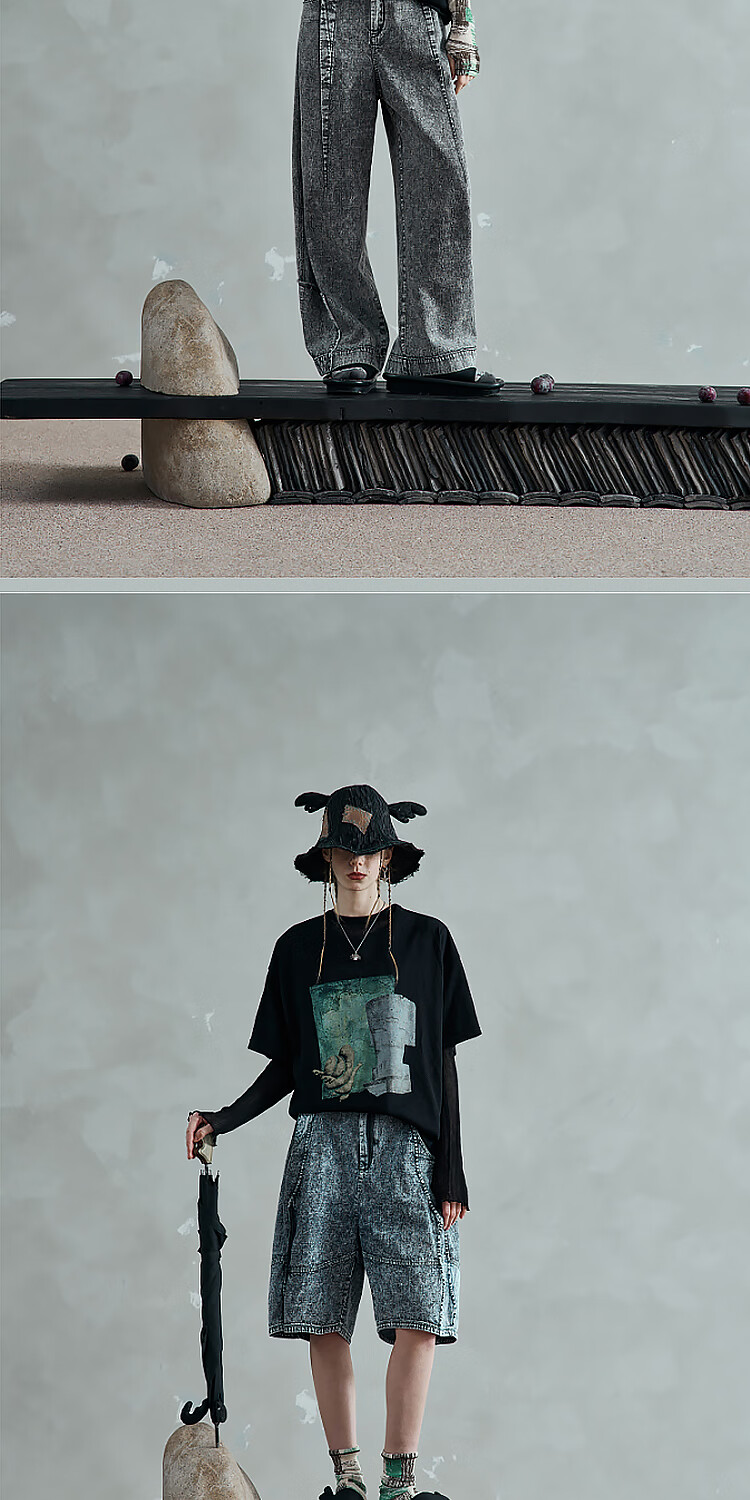 Rizhuo Xia Style Printed T-Shirt 2026 Summer New Loose Casual Half Sleeve Round Neck Women's Top 25
